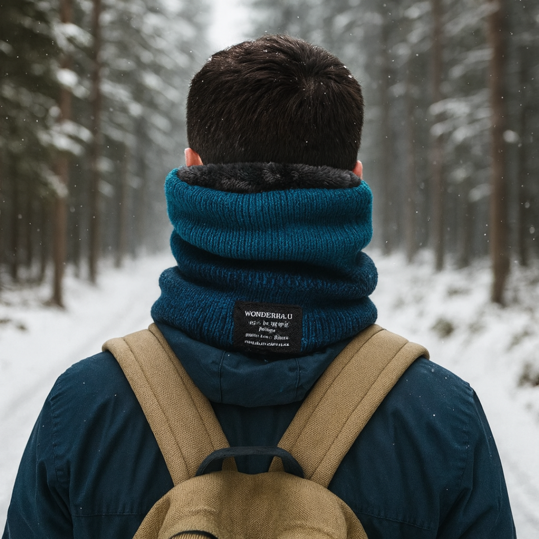 Fleece-Lined Knit Neck Warmer for Cold Weather Protection | Winter Scarf Gaiter for Men & Women | Thermal Neck Wrap for Outdoor Activities