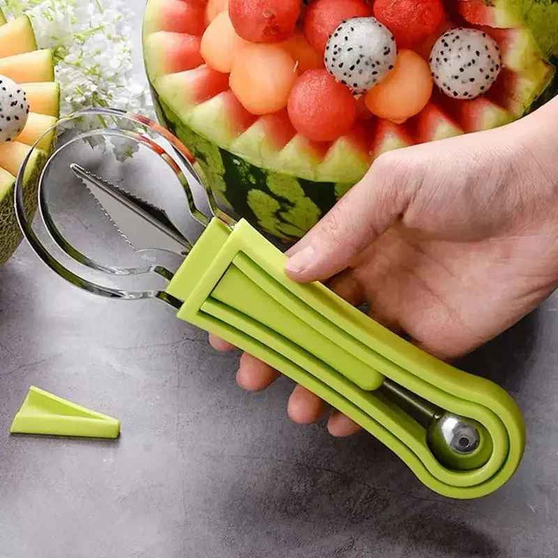 Orbis 3-in-1 Fruit Slicer - Plastic and Stainless Steel Compact Tool