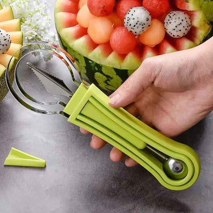 Orbis 3-in-1 Fruit Slicer - Plastic and Stainless Steel Compact Tool