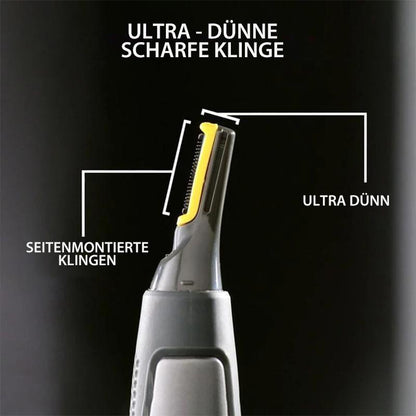 Precision Hair Trimmer with LED Light & Ultra-Thin Titanium Blades for Nose Ear Eyebrow Detailing