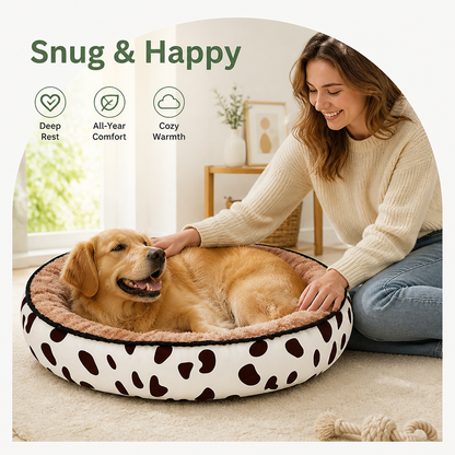 Ortekor Cozy Plush Polyester & Detachable Cover Pet Bed