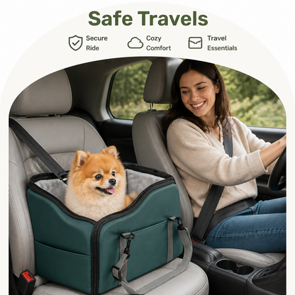Ortekor Safety Leash & Adjustable Dog Car Seat (Up to 12 lb)