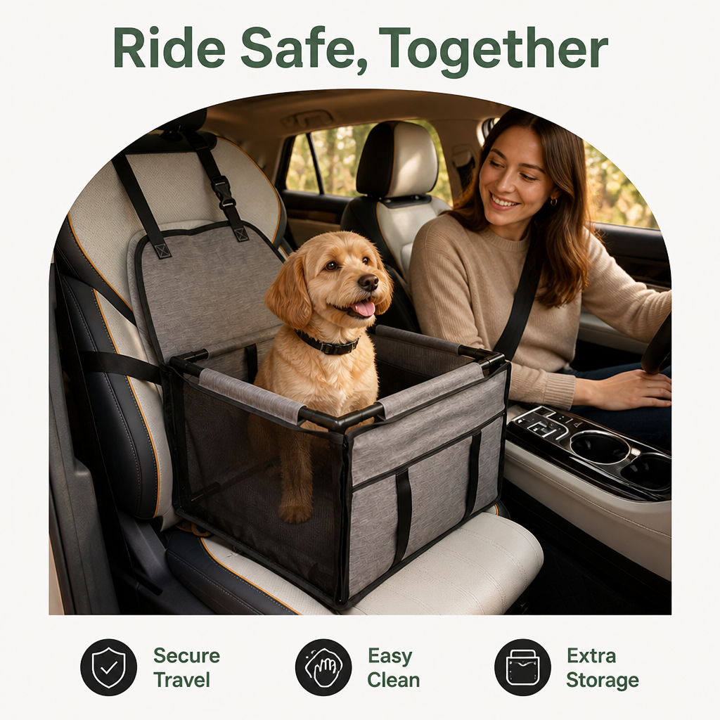 Ortekor Safety Booster & Removable Mat Dog Car Seat (Up to 30 lb)
