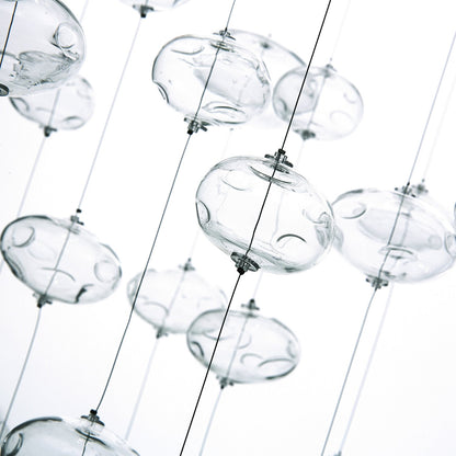 Textured Glass Globe Multi-Light Fixture – Contemporary Overhead Lighting for Dining Rooms & Entryways