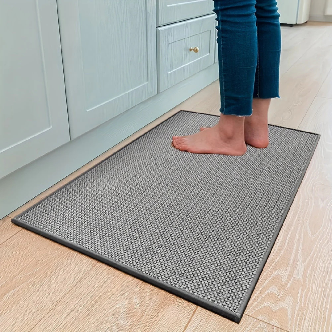 Non-Slip Area Rug with Rubber Backing for Living Room, Kitchen & Entryway – Soft Polyester Accent Mat for High-Traffic Spaces