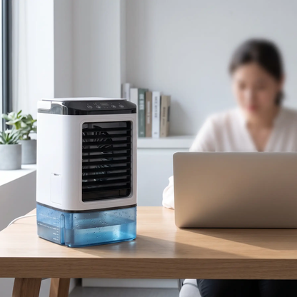Personal Desktop Cooling Fan with Water Tank & 3 Speed Settings for Home Office, Bedroom & Small Spaces