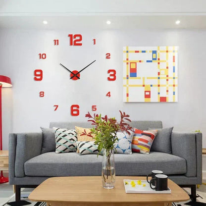 DIY Wall Clock Kit Large Modern Customizable Decorative Clock for Living Room Bedroom Black Silver Gold Red Glow in the Dark
