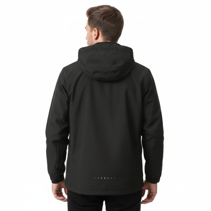 Lightweight Zip-Front Rain Jacket with Hood – Breathable Weather Shell for Men