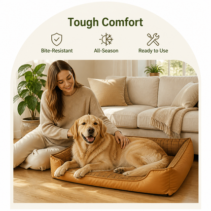 Ortekor Bite-Resistant Bamboo-Mat Dog House (Pre-Assembled)