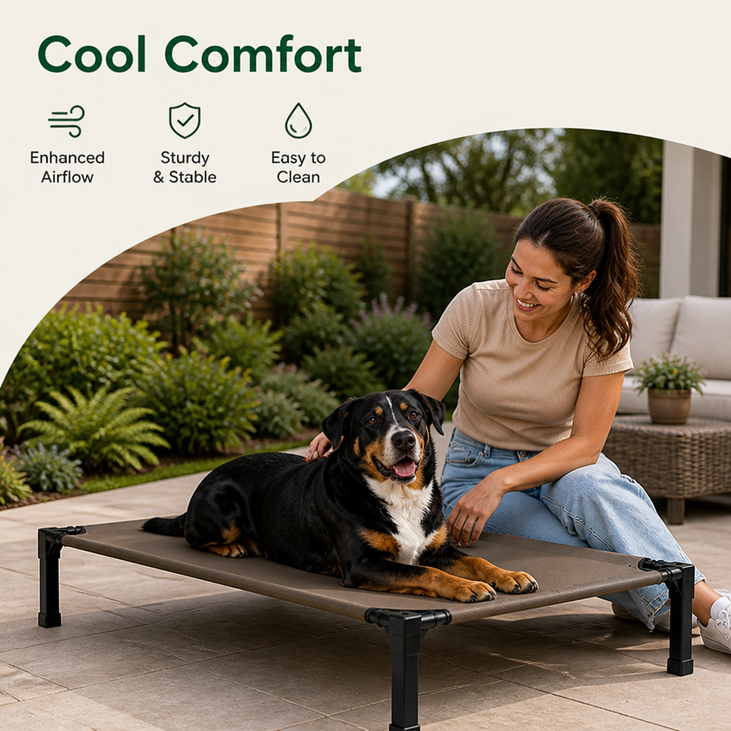Ortekor Elevated Washable Breathable Mesh Dog Bed