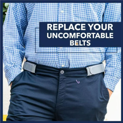 Adjustable Elastic Stretch Belt Without Buckle for Jeans Pants Dress Trousers Men Women Everyday Casual Comfort Flexible Waist