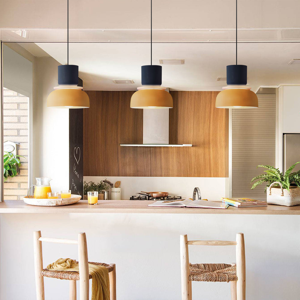 Acrylic Overhead Light Fixture 11 in Bowl Shade for Kitchen Table Workspace Kids Room Modern Nordic Hanging Lamp E27 Socket