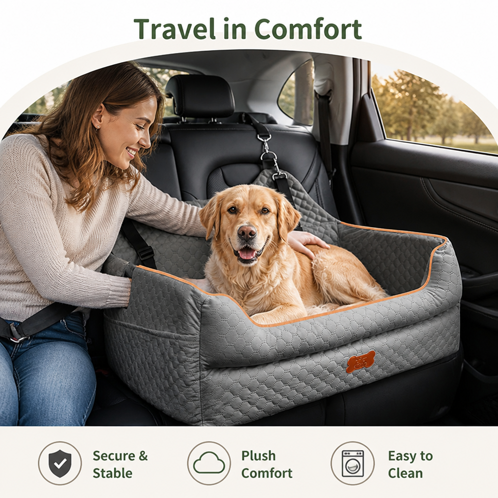 Ortekor Memory Foam & Washable Cover Car Booster Seat