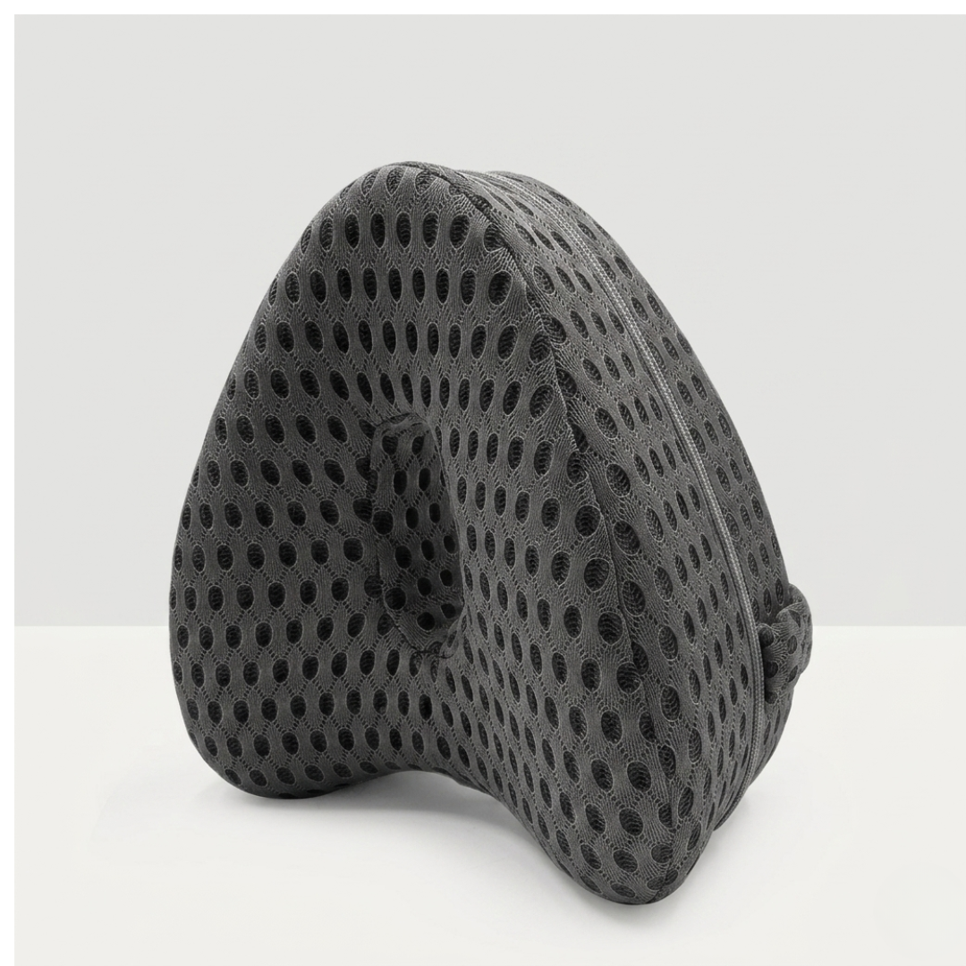 Ergonomic Knee Cushion for Side Sleepers – Contoured Hip Alignment Support Pillow with Adjustable Strap – Breathable Memory Foam for Lower