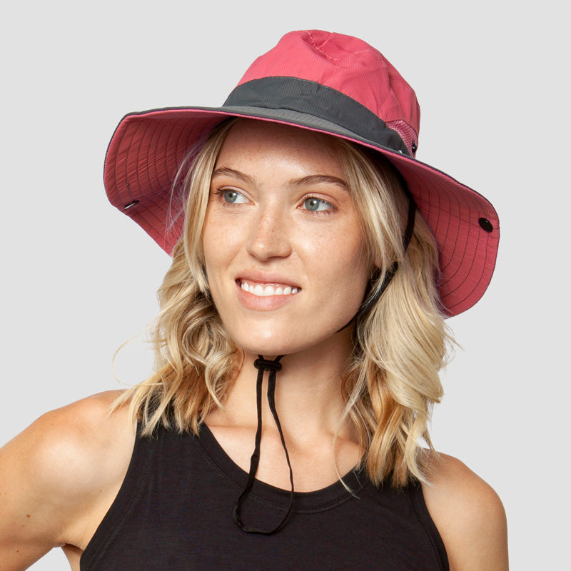 Foldable Wide Brim Sun Hat with UPF 50+ Protection & Ponytail Opening for Women