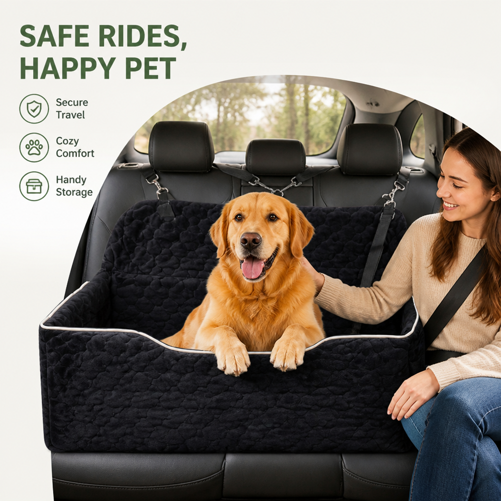Ortekor Large Washable & Tethered Dog Car Seat