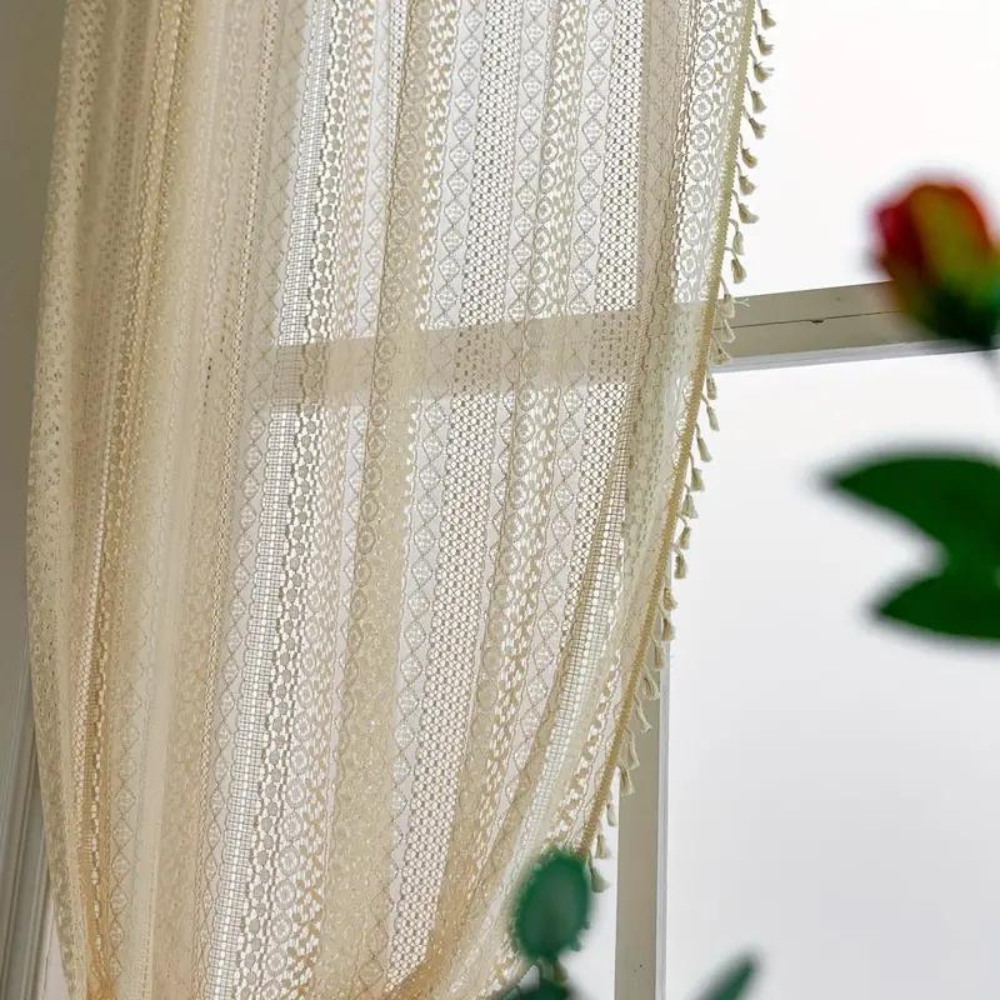 BohoLace – Crochet Tassel Curtain