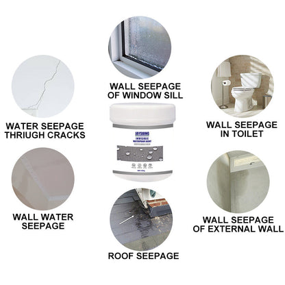 Clear Leak Sealer Paste for Walls, Roofs & Pipes – Waterproof Barrier Coating for Concrete, Wood, Metal & Tile Repair