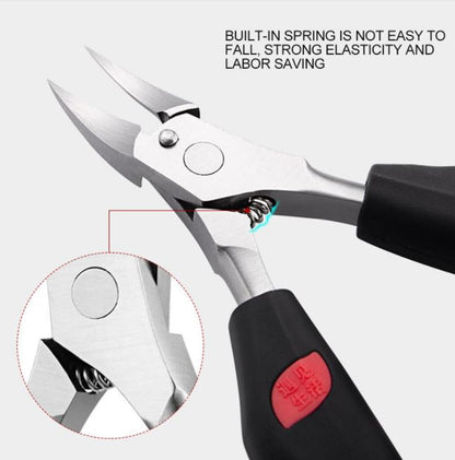 Heavy-Duty Toenail Clipper for Thick Nails Ingrown Nails Curved Blade Ergonomic Grip Stainless Steel Precision Trimmer Foot Care Tool