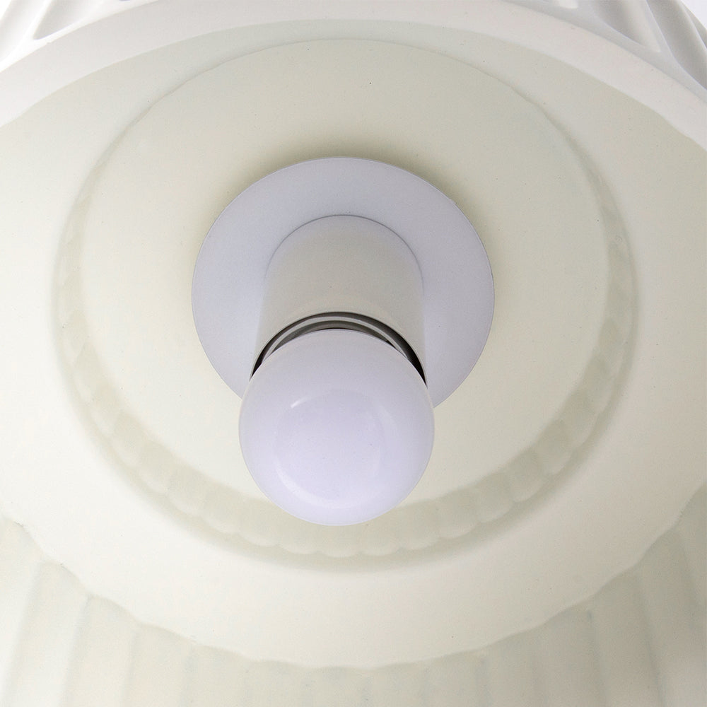 Flush Mount Resin Ceiling Light Fixture E27 Socket Textured Shade White for Kitchen Bedroom Hallway Low Profile Modern Minimalist Scandinavi