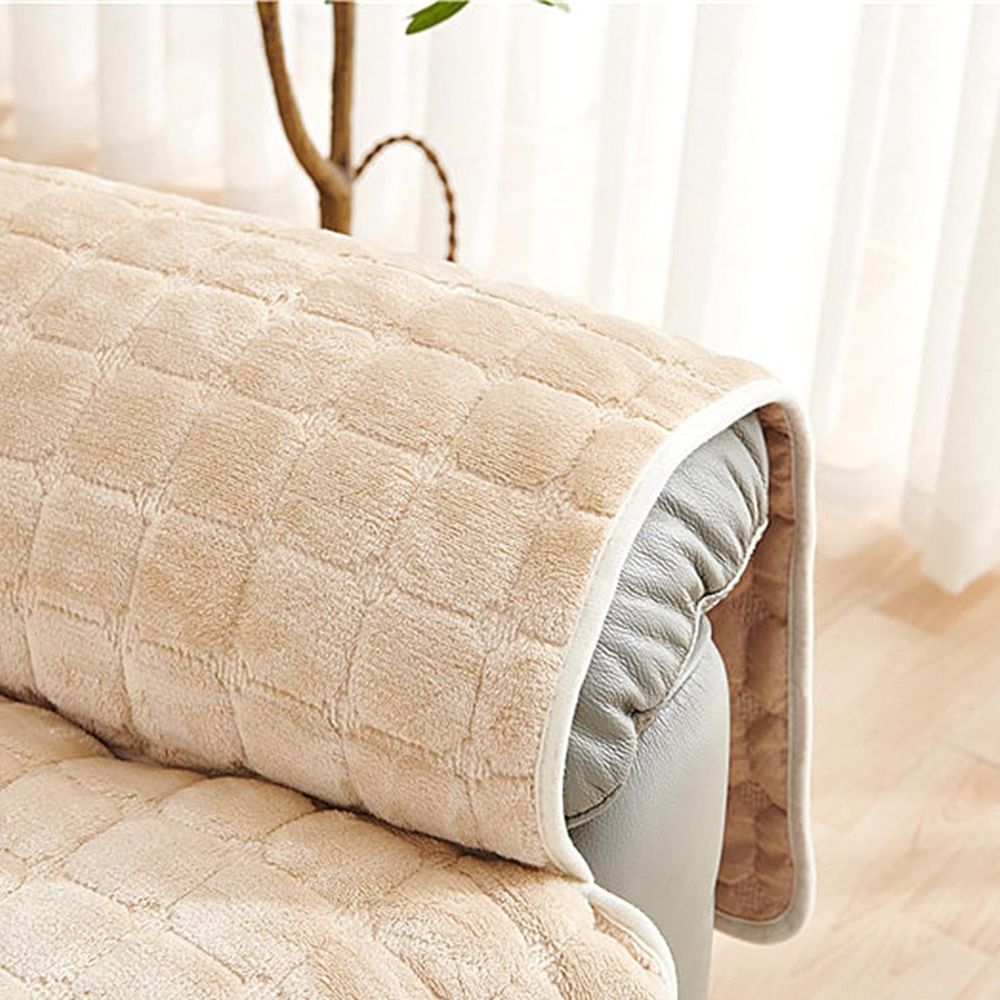 Quilted Recliner Furniture Protector with Storage Pocket – Soft Microfiber, Non-Slip, Pet-Friendly Cover for Living Room Chairs