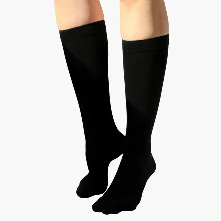 Graduated Compression Socks with Heel & Ankle Support for Circulation, Swelling & Fatigue Relief – Seamless, Moisture-Wicking Design