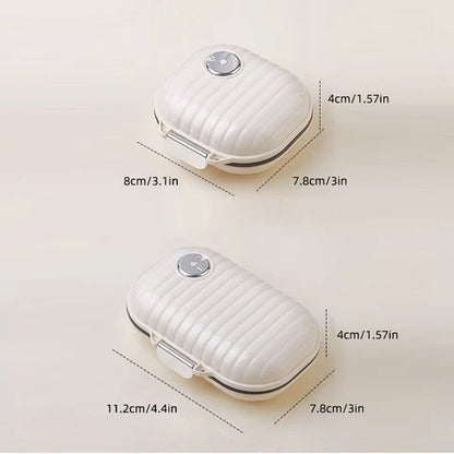 Pill Organizer 7-Compartment Moisture-Resistant Seal Set of 2