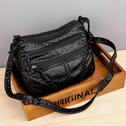Vegan Leather Crossbody Bag for Women – Adjustable Strap Shoulder Purse with Magnetic Closure – Everyday Carryall Handbag