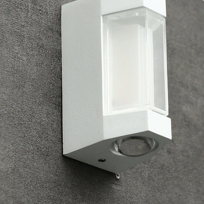Cylindrical Outdoor Wall Sconce Up Down Light 10W LED Weatherproof Porch Facade Fixture Black White for Entryway Garden Patio Pathway Modern