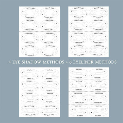 Eyeliner & Eyeshadow Stencil Kit 10 Styles Skin-Friendly