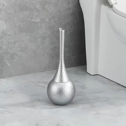 Premium Toilet Brush with Covered Holder Stand ABS Bathroom Cleaning Tool Modern Design Hygienic Storage Four Finishes