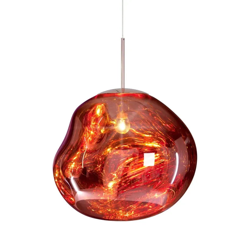 Molten Acrylic Hanging Light Fixture 15 in Warm Glow E27 Socket for Dining Room Kitchen Island Above Table Modern Sculptural Ceiling Lamp Or