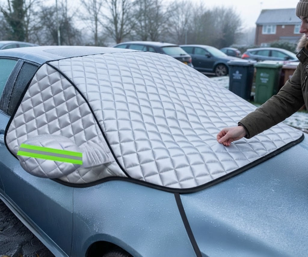 Ortekor FrostGuard Pro | 5-Layer Frost Guard Windshield Cover with Magnetic Fastening | All-Season Protection Against Ice and UV Rays