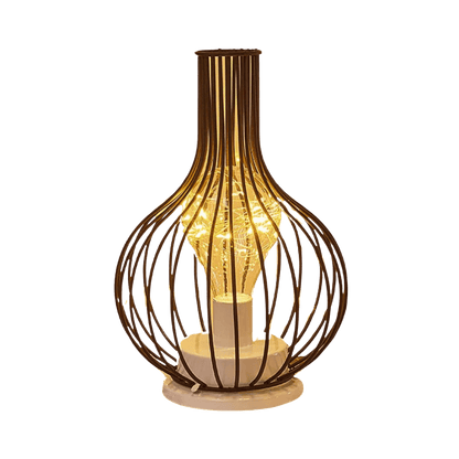 Cordless Steel LED Accent Lamp for Nightstand Dinner Table Living Room Battery Operated Modern Minimalist Decorative Lighting Rechargeable P