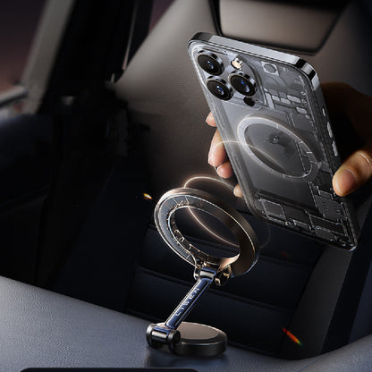 Dashboard Cell Phone Mount with Magnetic Grip & 360° Swivel for Hands-Free Navigation in Cars, Trucks & SUVs