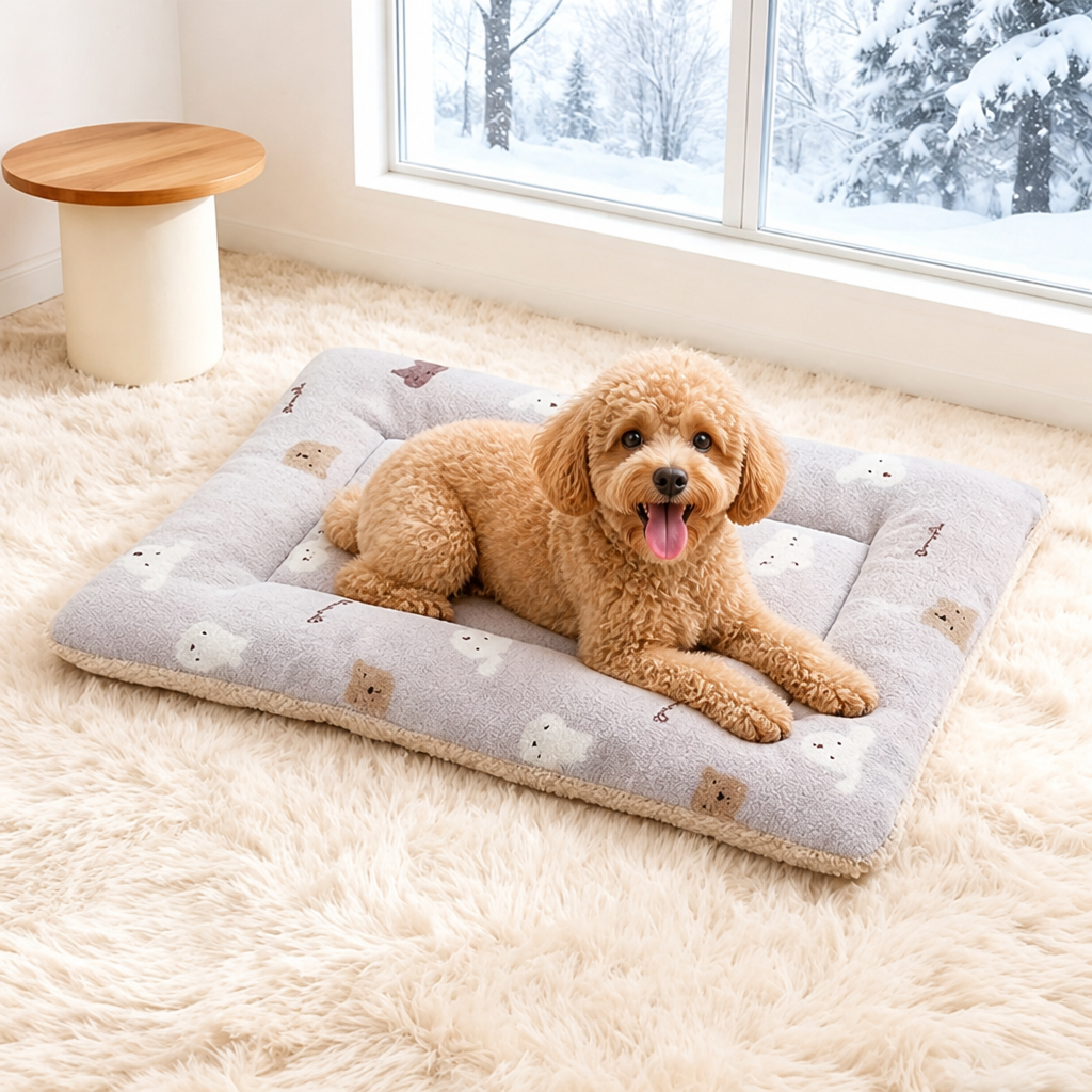 Ortekor Double-Sided Fleece & Machine Washable Dog Bed