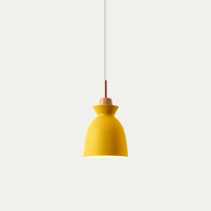 Wooden Hanging Light Fixture 11 inch E27 Socket Modern Nordic Ceiling Lamp for Bedroom Living Room Dining Area Kitchen Island Entryway Hallw