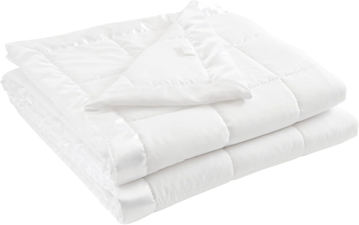 Windom Collection | Down Alternative Blanket with Moisture-Wicking Treatment | Lightweight & Soft Bed Cover for All Seasons, Satin Trim