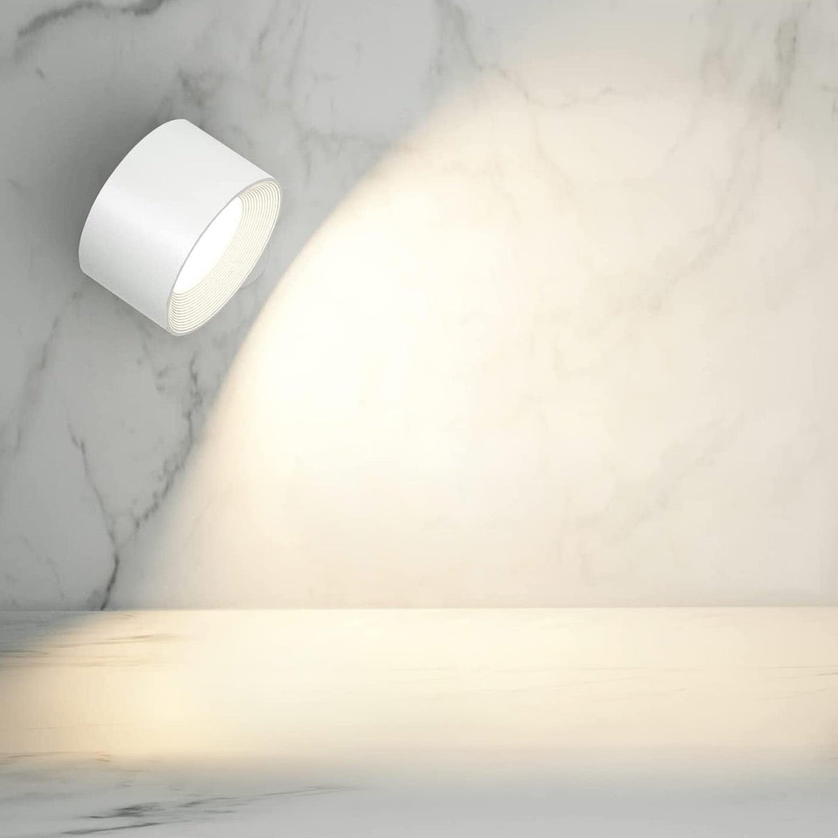 Rechargeable Wall Sconce with 360° Swivel Head – Dimmable LED Accent Light for Bedroom, Living Room, Reading Nook