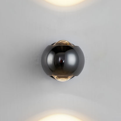 Contemporary Copper LED Wall Sconce Up Down Light for Entryway Hallway Bedroom Bathroom Gold Black Chrome