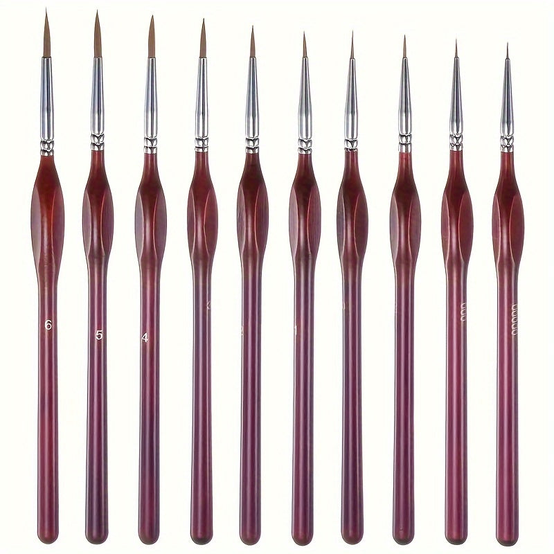 Fine Tip Detail Brush for Precision Painting, Miniatures & Fine Art – Synthetic Bristles for Acrylic, Oil & Watercolor