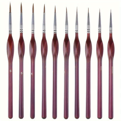 Fine Tip Detail Brush for Precision Painting, Miniatures & Fine Art – Synthetic Bristles for Acrylic, Oil & Watercolor