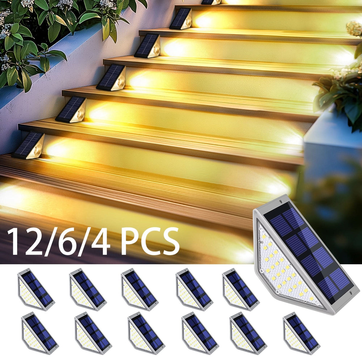 STEPORA - SolarRise LED Outdoor Step Lights