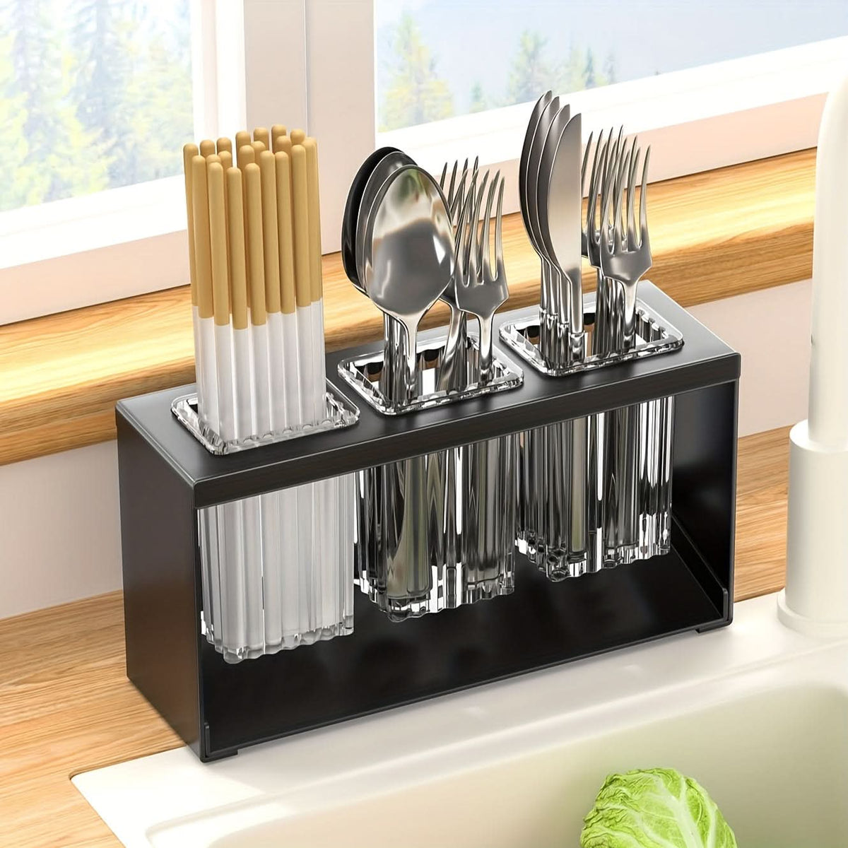 CHOPFLOW – Kitchen Chopstick Holder Water Drain Design