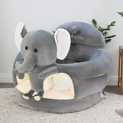 Plush Baby Support Seat for Learning to Sit – Soft Animal Character Chair with Backrest for Infants & Toddlers