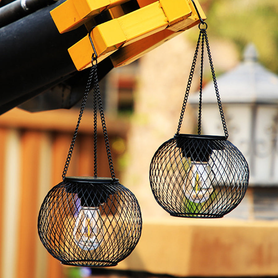Hanging Solar Lantern with Integrated LED Light – Warm Glow for Porch, Garden & Patio