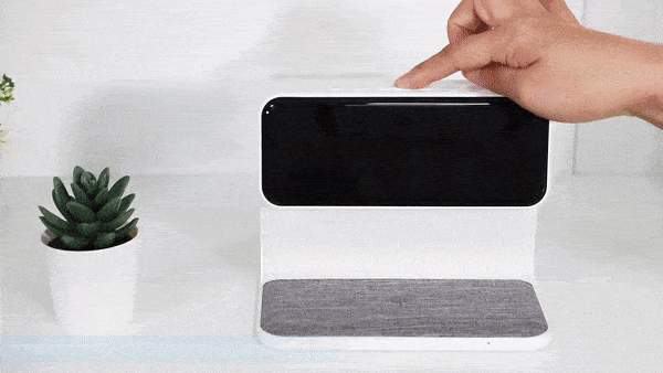 Digital Alarm Clock with Wireless Charging Pad – Modern Design