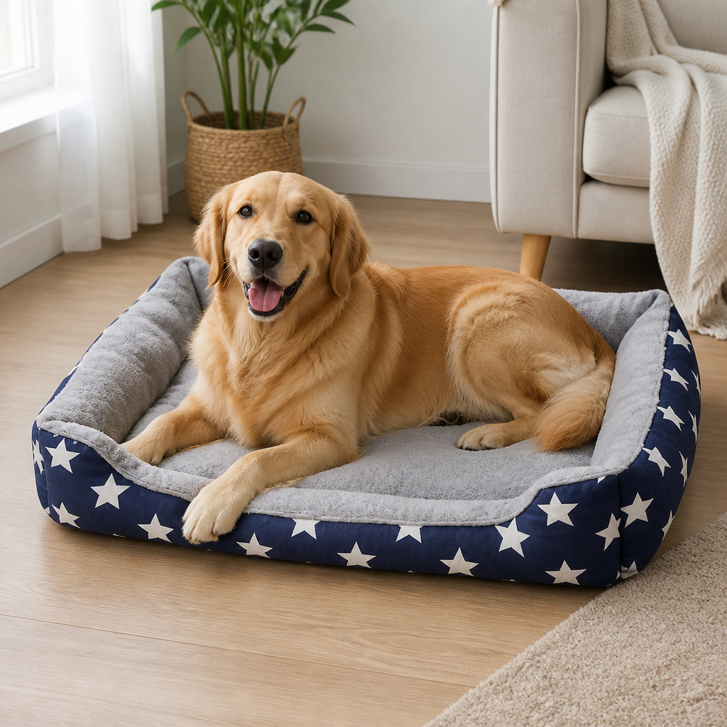 Ortekor Blue Star Easy-Clean Polyester Dog Mat