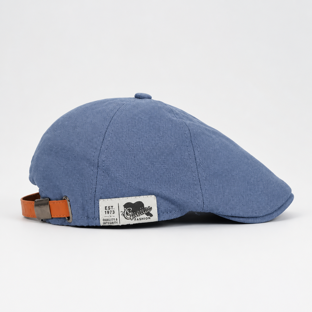 Men's Beret Cap with Adjustable Fit – Lightweight Breathable Flat Hat for Year-Round Wear in Black Red Blue Yellow Beige