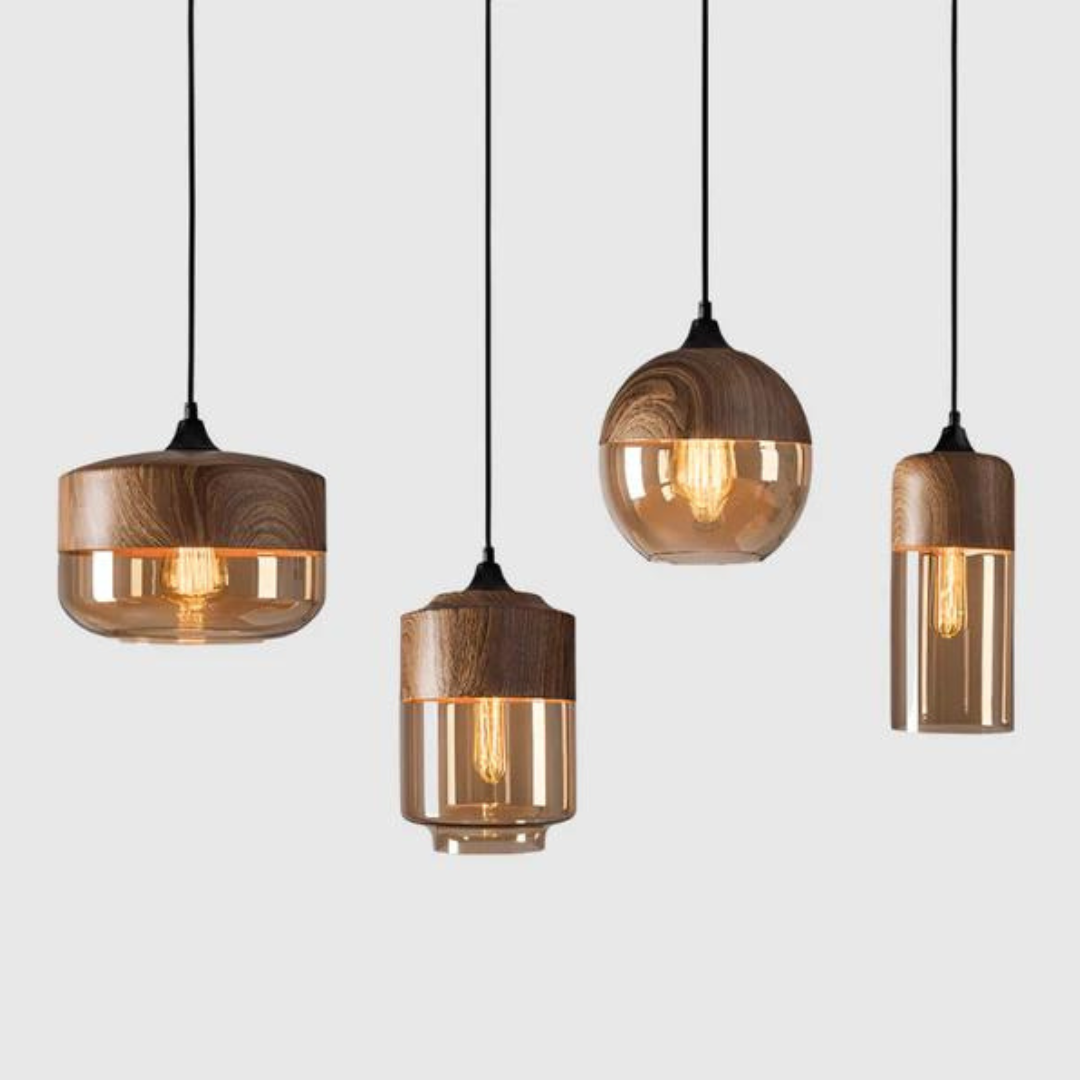 Hanging Ceiling Fixture with Smoked Glass Shade 10 Inch Adjustable Height E27 Socket for Dining Room Kitchen Island Modern Farmhouse Breakfa